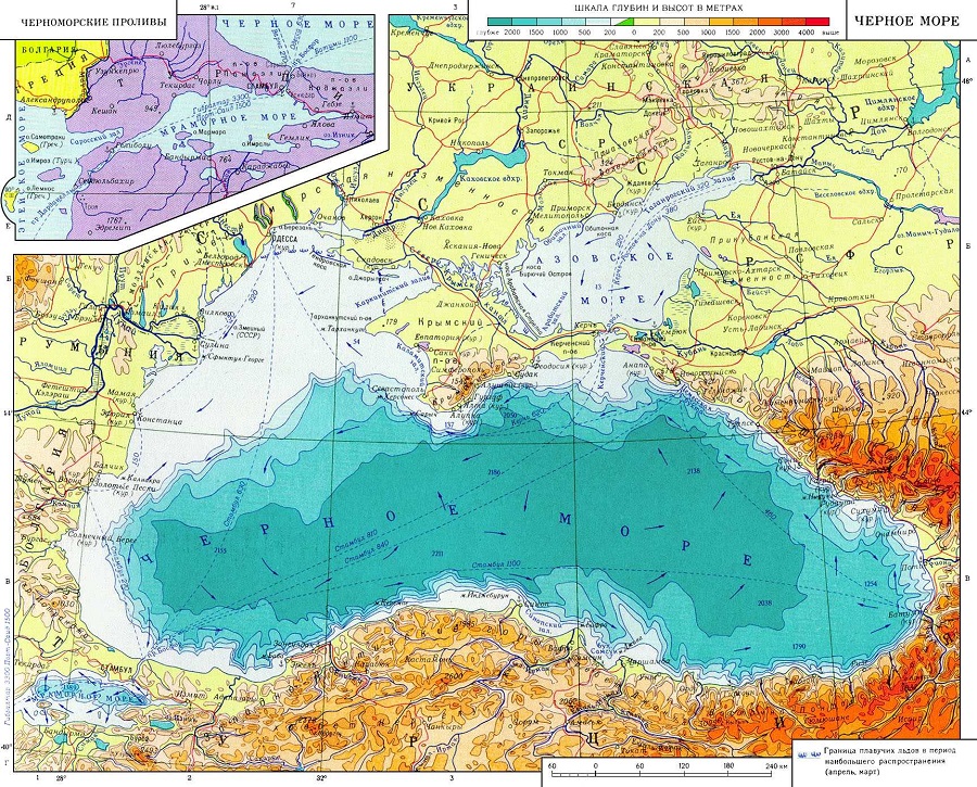 Карта морского побережья